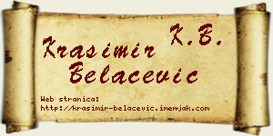 Krasimir Belaćević vizit kartica